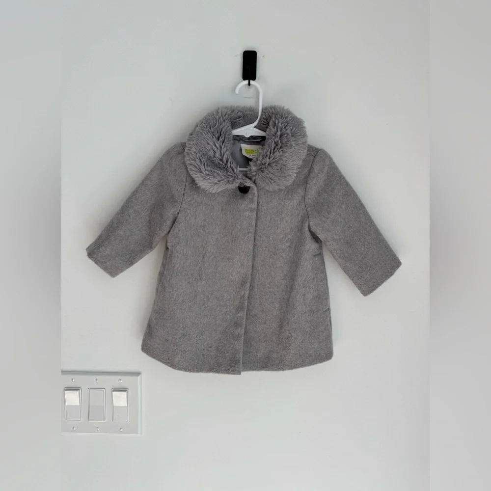 Crazy‎ 8 Girls' Toddler Grey Peacoat, 12-18 mo NEW